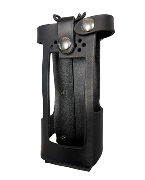boston leather black firefighters leather radio holder firepenny