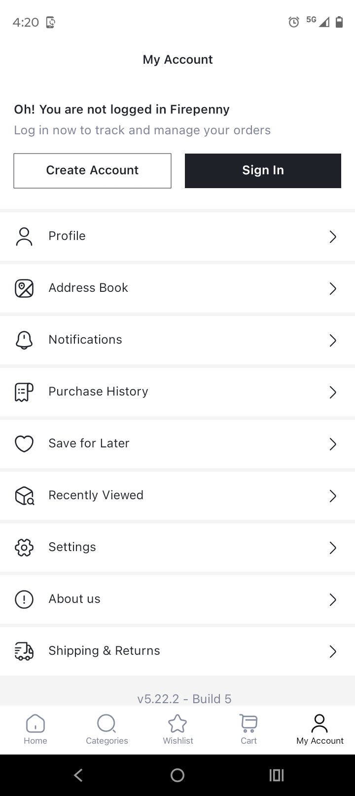 create your account on firepenny.com app