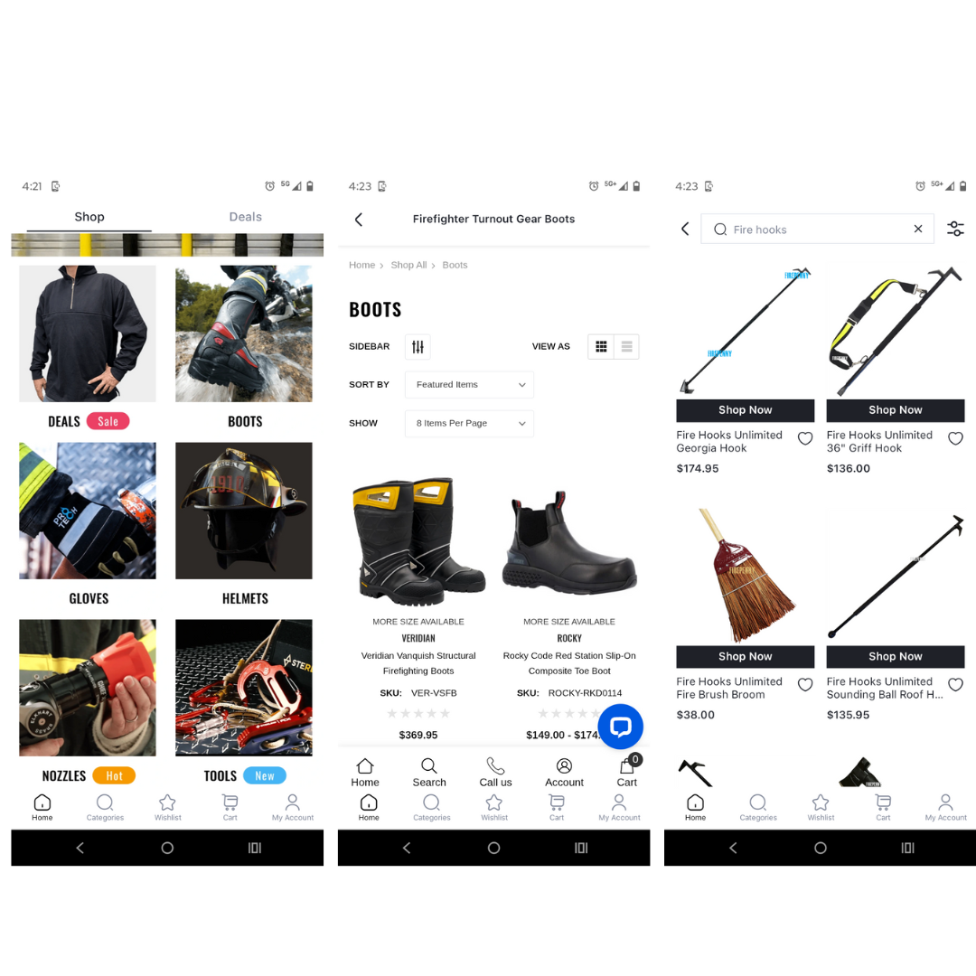 Search for new firefighter turnout gear and ppe on firepenny app
